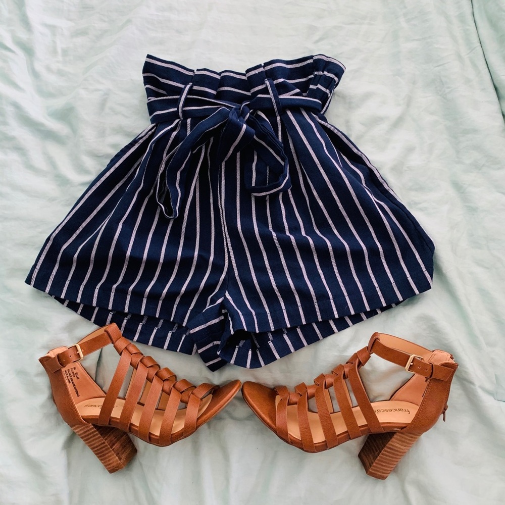Cute High Waisted Paper Bag Shorts